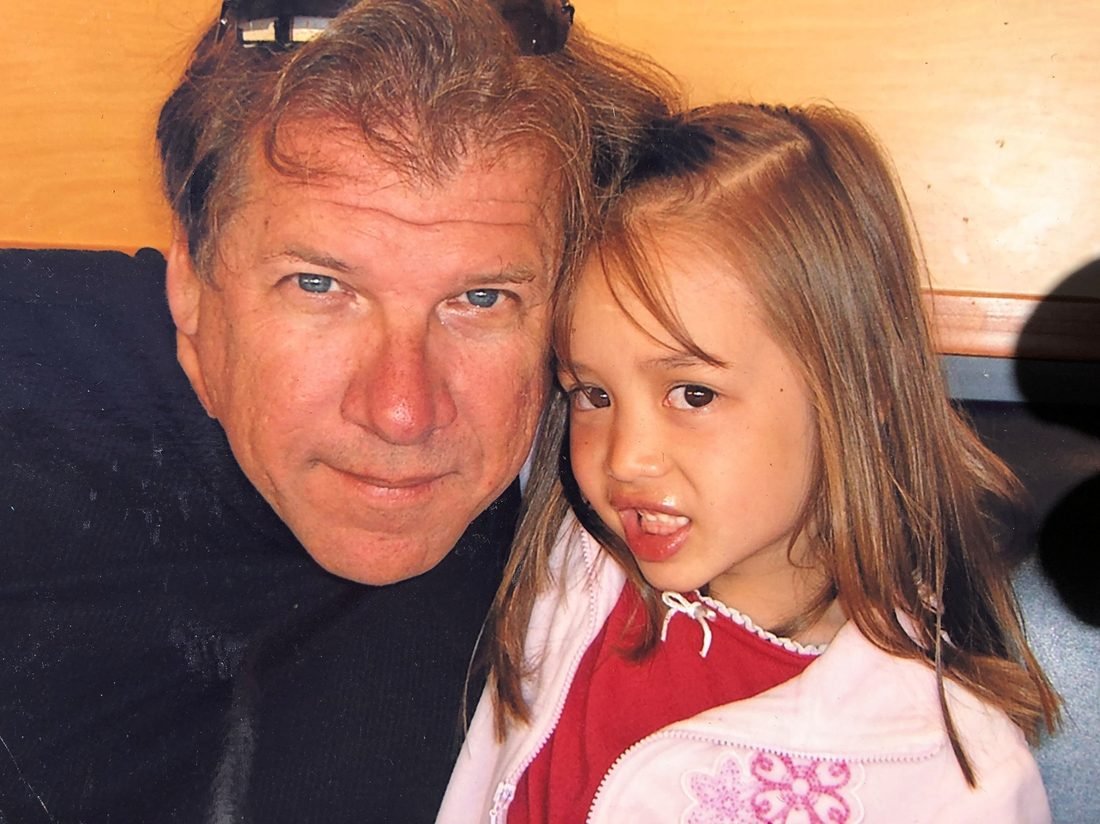 Gary Janek Michaels with his goddaughter